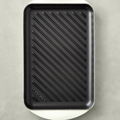 Le Creuset Enameled Cast Iron Skinny Grill, matte white