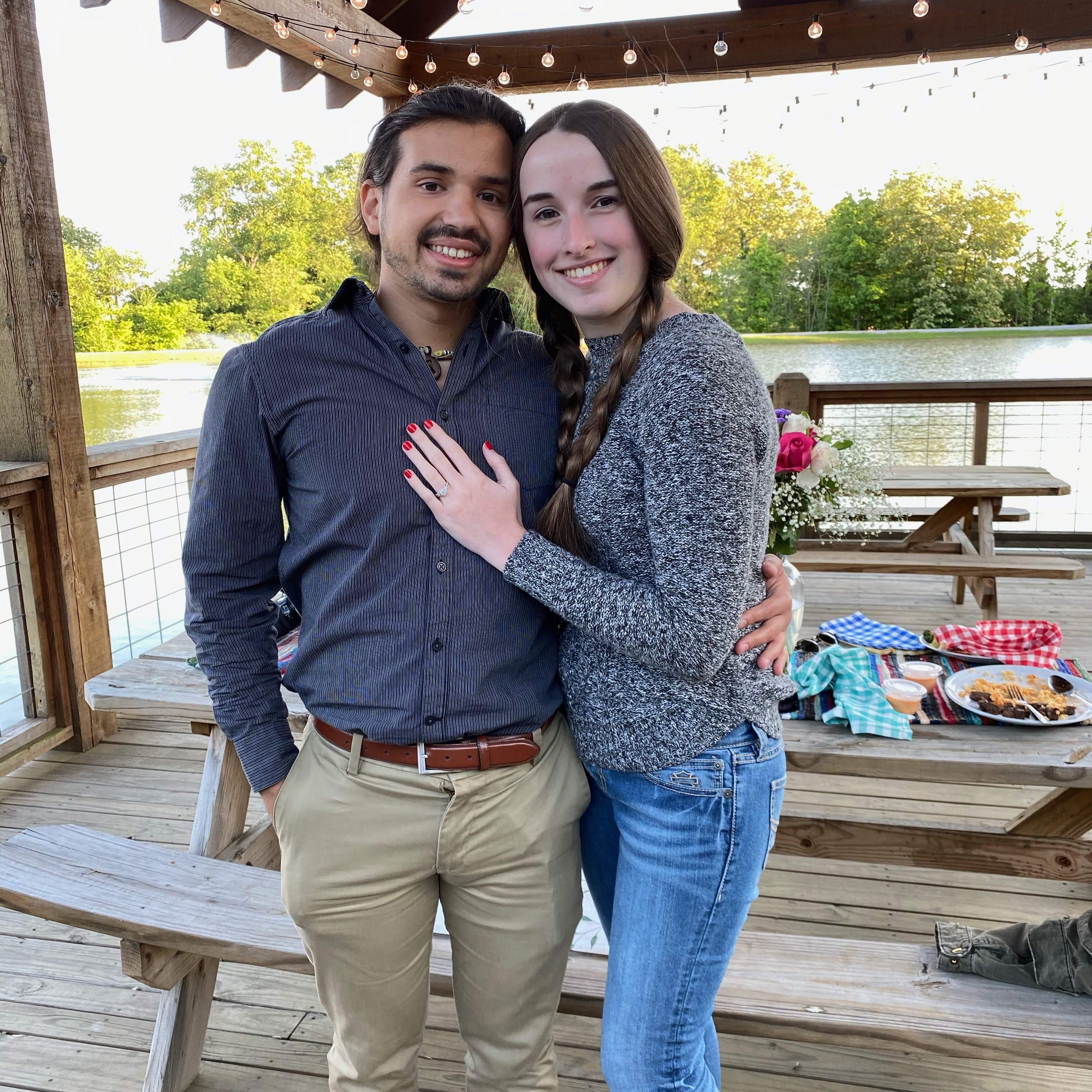This photo was taken not long after Dakotah proposed to Jaylee. Peep that ring! - May 12, 2021