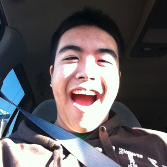 10th grade Nick stealing Tanairi's phone for a selfie.