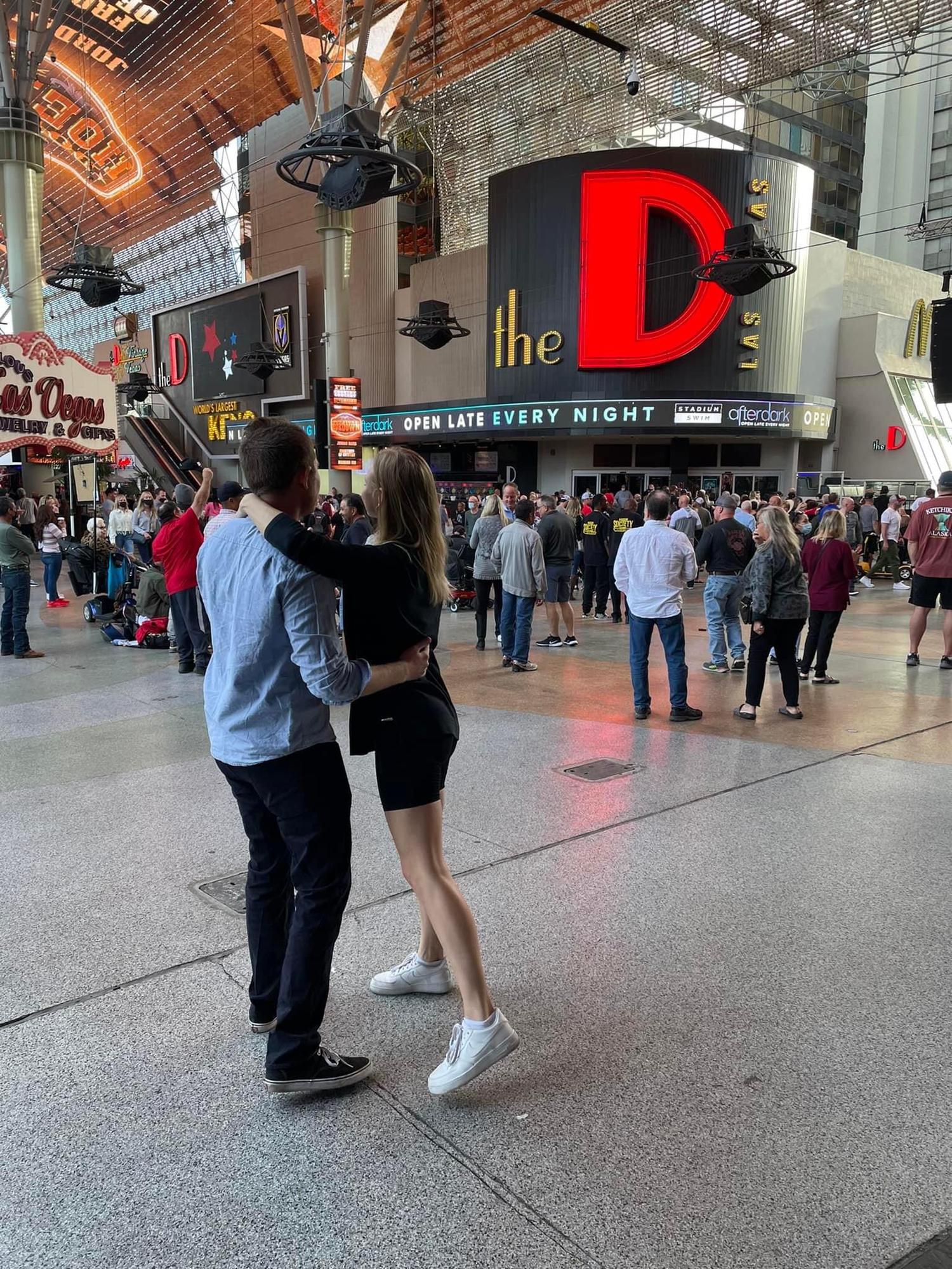 Dancing on Fremont Street November 2021