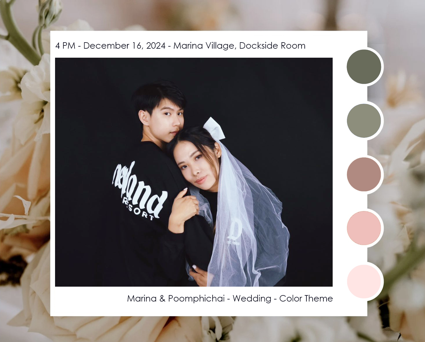 The Wedding Website of Marina Lai and Poomphichai Khonsuk