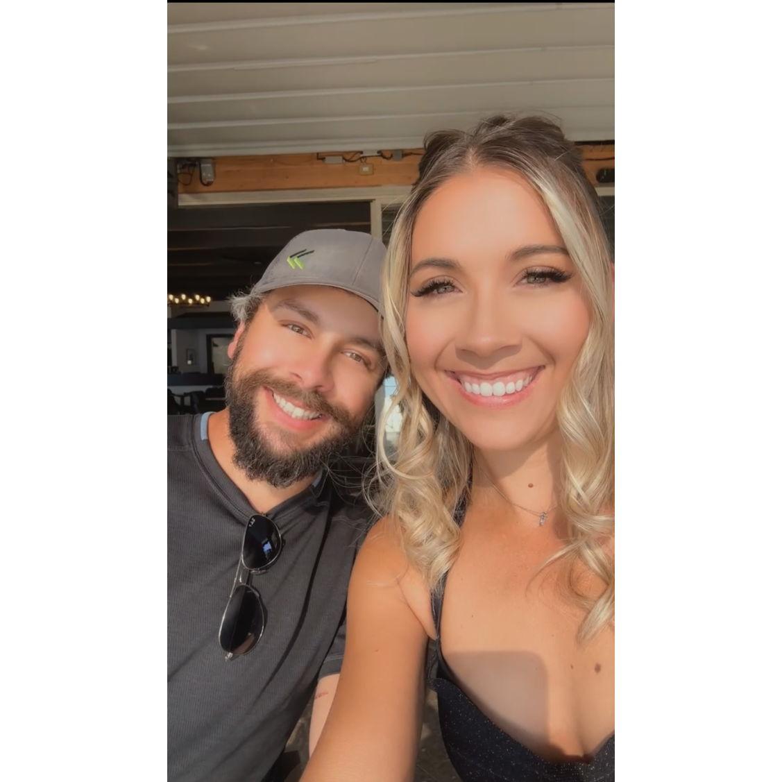 Our engagement vacation at the Grey Monk Winery. I surprised Brandon with a personal shoutout from the live band and he teared up.
