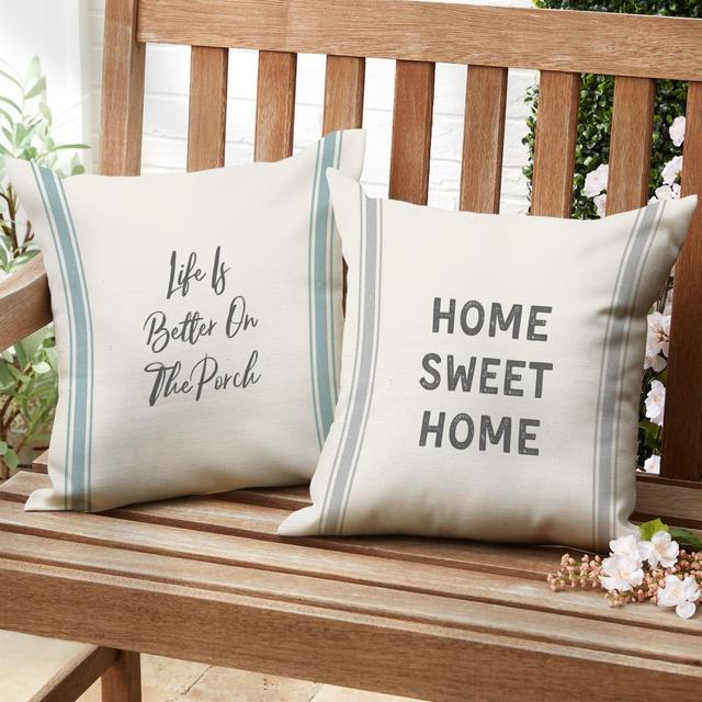 Farmhouse Expressions Square Outdoor Throw Pillow