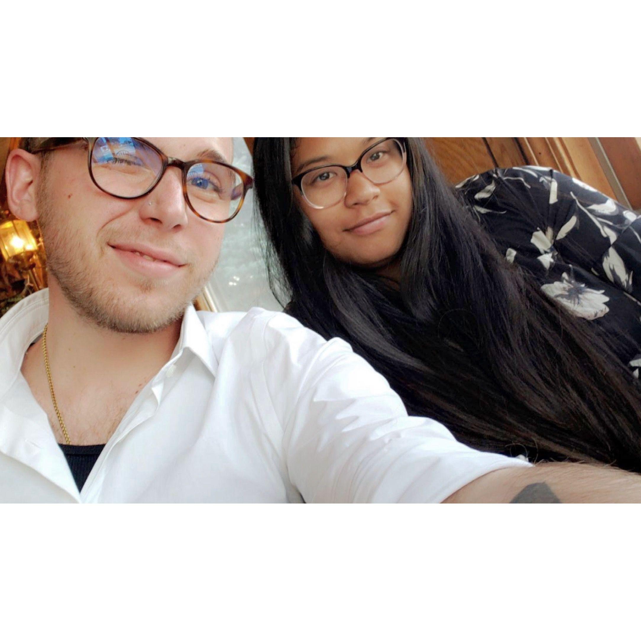 When we visited Michigan for the first time after the move.