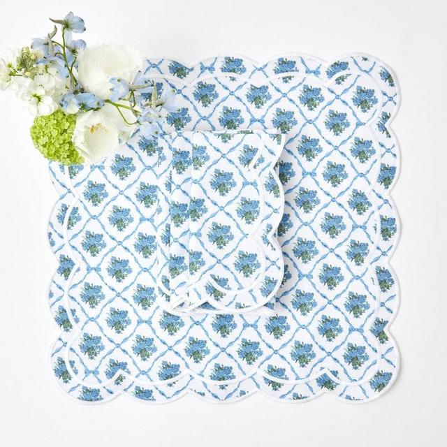 Blue Bouquet Napkins (Set of 4)