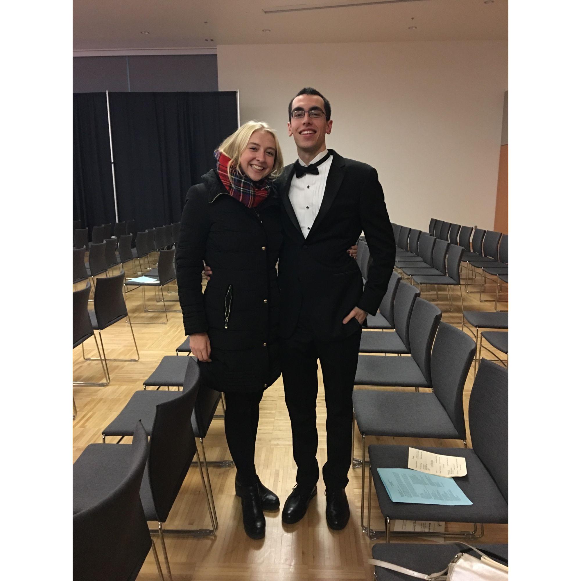 Attending one of Michael’s orchestra concerts at Gonzaga