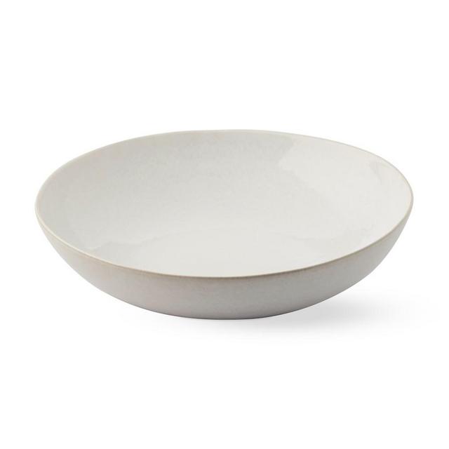 Reactive Glaze Serving Bowl, White