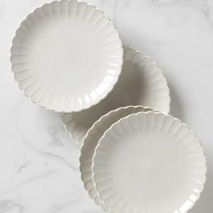 Lenox French Perle Scallop Dinner Plates, Set of 4