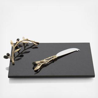 Olive Branch Cheese Board with Knife