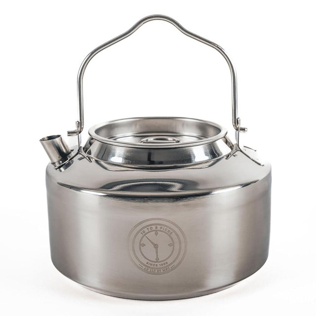 Camping Kettle for Boiling Water 1.2L | Stainless Steel Open Fire Coffee & Tea Pots | 5-Cup Water Kettles| Travel Tea Kettle for Outdoor Cooking & Backpacking