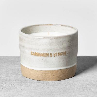 9.3oz Reactive Glaze Ceramic Container Candle Cardamom & Vetiver - Hearth & Hand™ with Magnolia