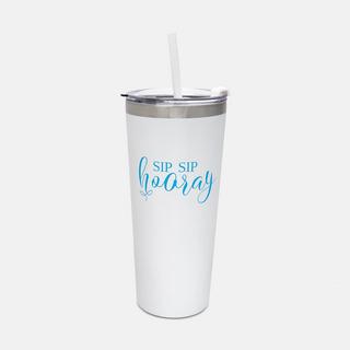 Sip Sip Hooray Tumbler with Straw