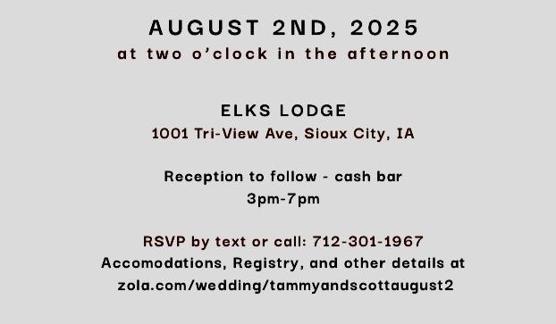 The Wedding Website of Tammy Brown and Scott Moore