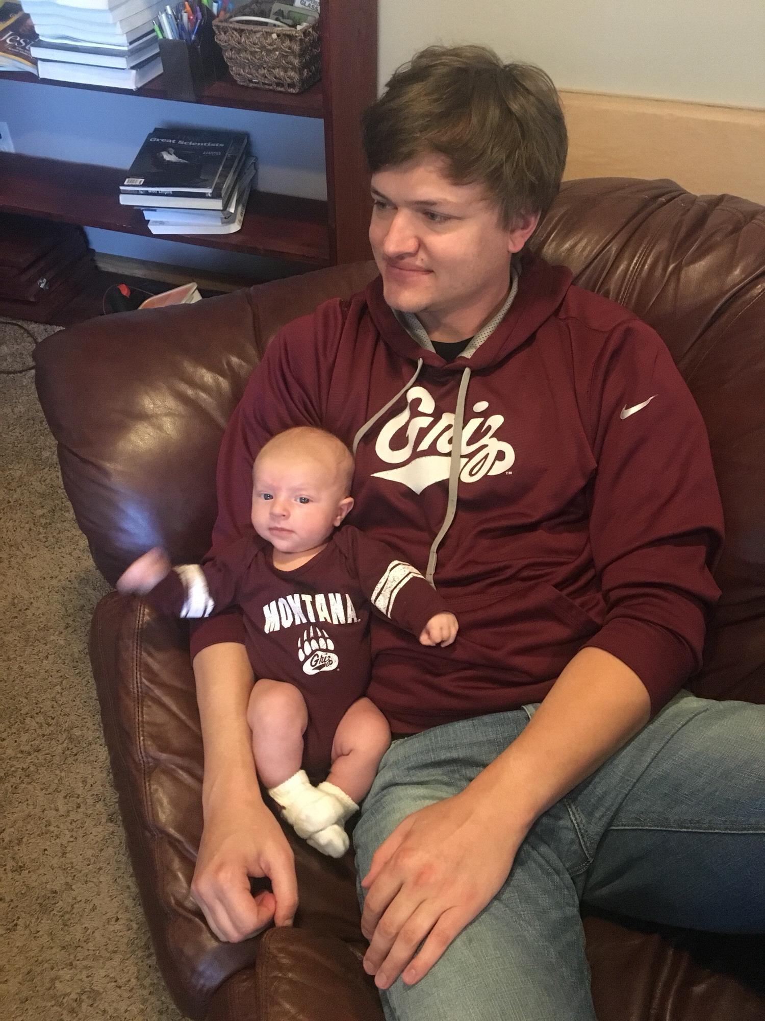 Watchin the Griz game with daddy!