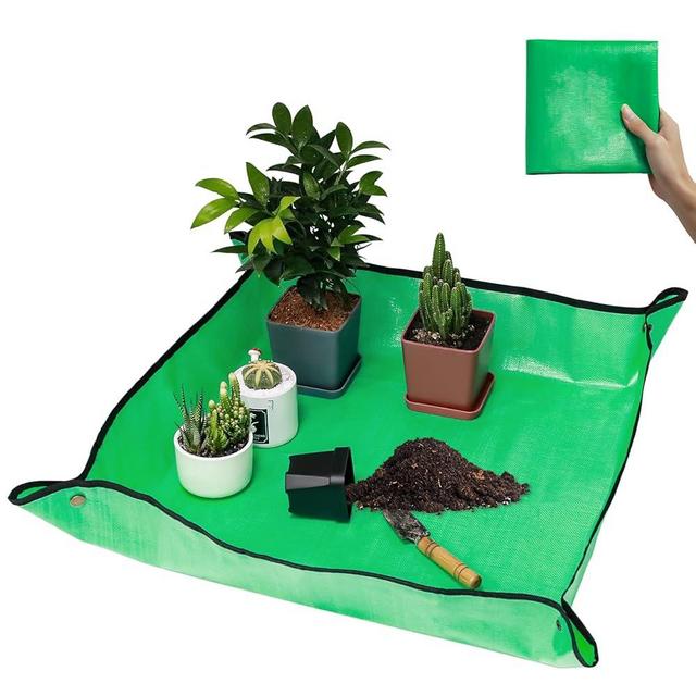 VinYankee 30" x 30" Repotting Mat for Transplanting & Potting Soil Mess Control, Waterproof Plant Potting Mat, Succulent Orchid Potting Tray for Plant Pots, Gardening Gifts Bonsai Tools