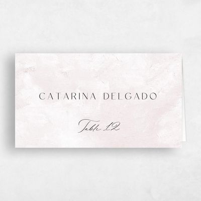 Pink Winter Wedding Place Card - Sorrentine