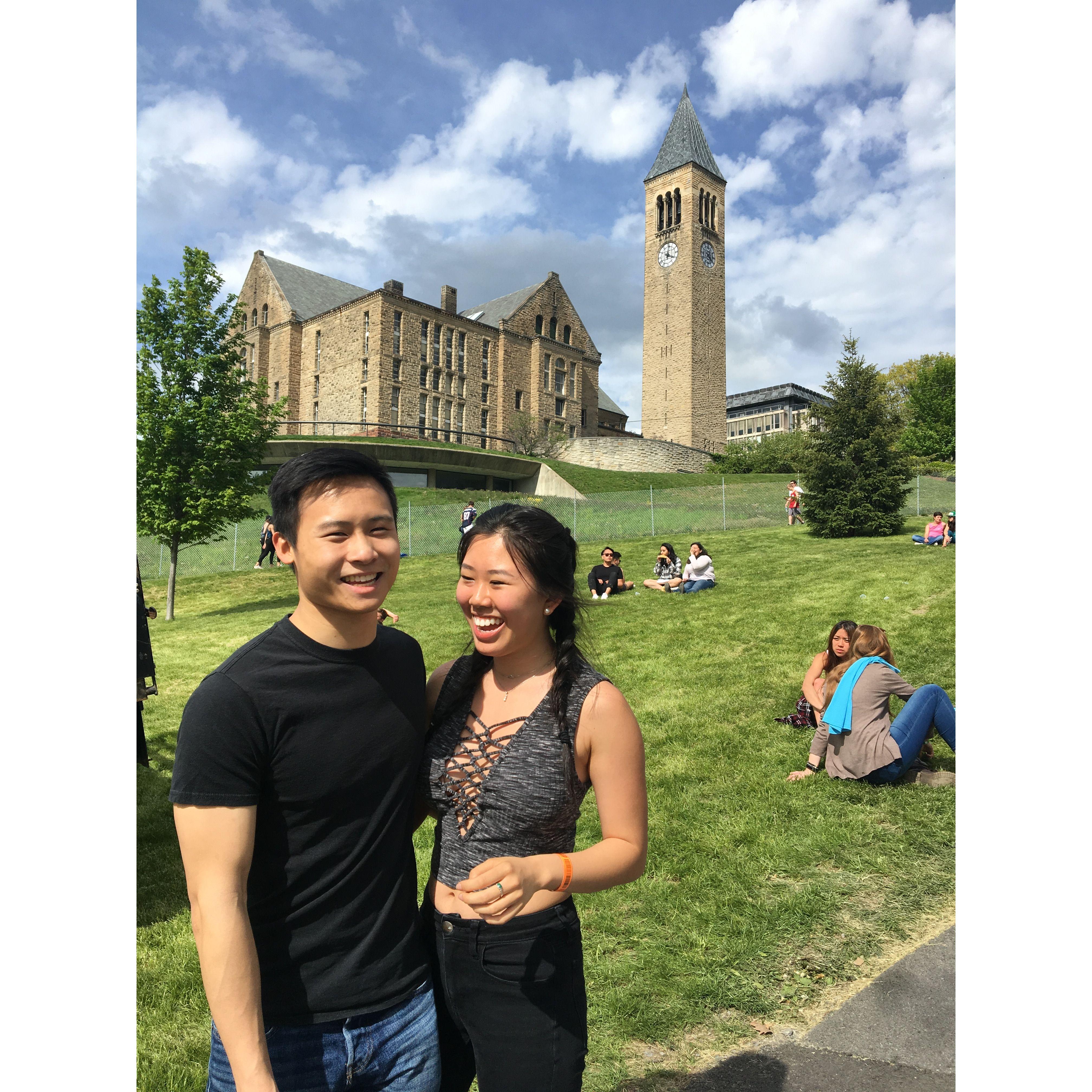 Slope Day at Cornell in 2017! Ivor came to stay with Michelle for 2 weeks after Michigan classes ended.