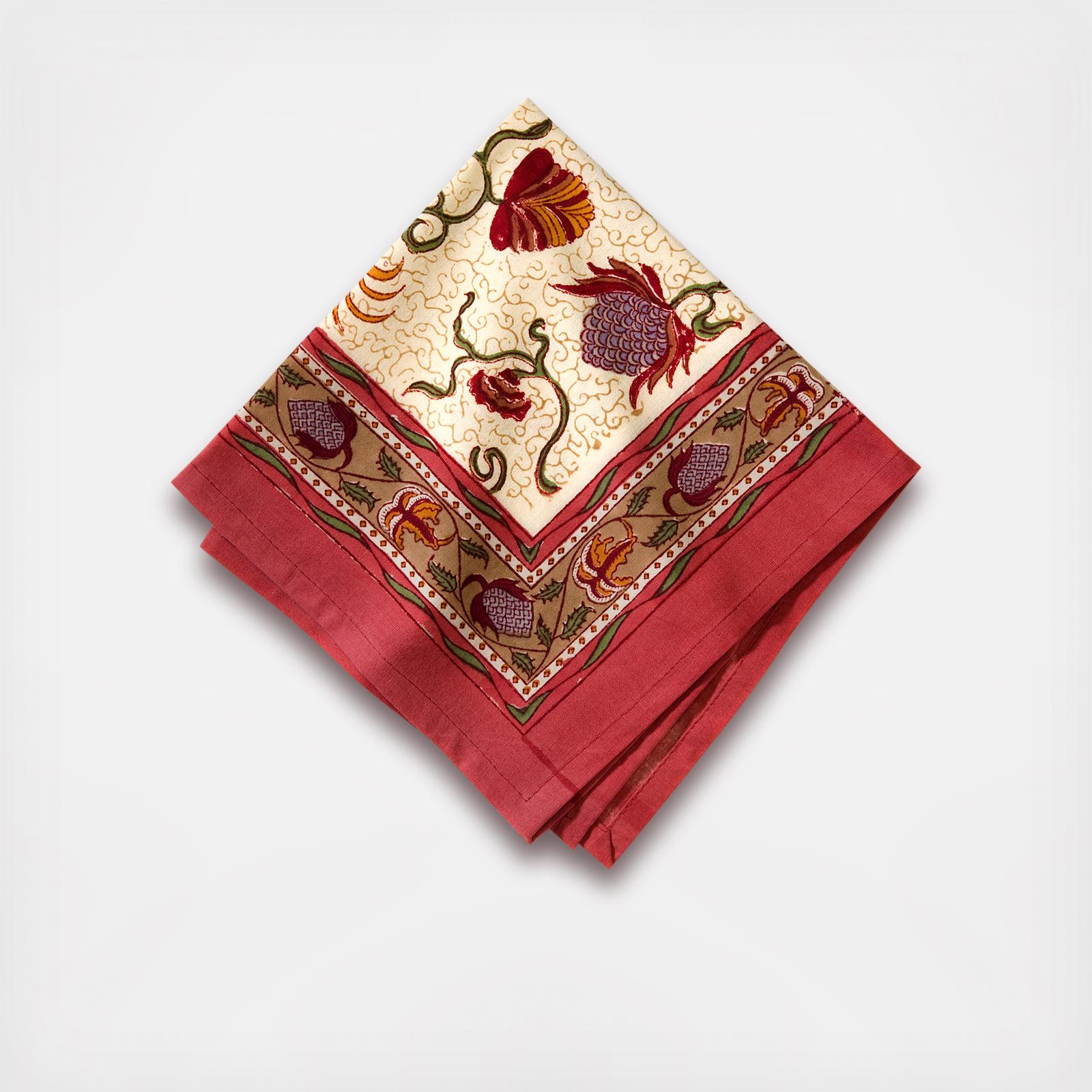 Couleur Nature Block Printed Napkin Fleur des Indes