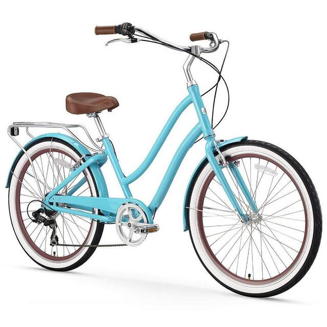 sixthreezero EVRYjourney Women's Step-Through Hybrid Alloy Beach Cruiser Bicycle (24-Inch, 26-Inch, and eBike)