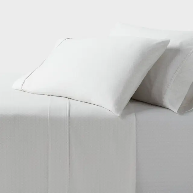 Queen 400 Thread Count Performance Sheet Set Light Gray Geo - Threshold™