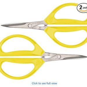 Joyce Chen Original Unlimited Kitchen Scissors All Purpose Kitchen Shears With Comfortable Handles, Yellow, 2 Pack