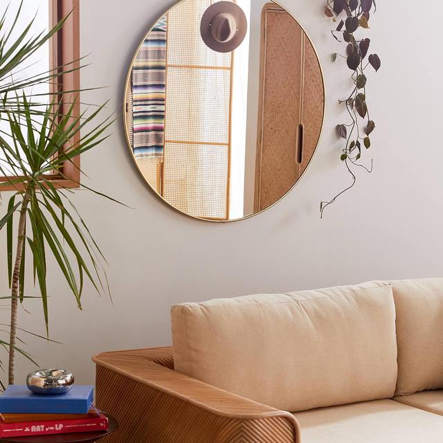 Metallic Hub Wall Mirror