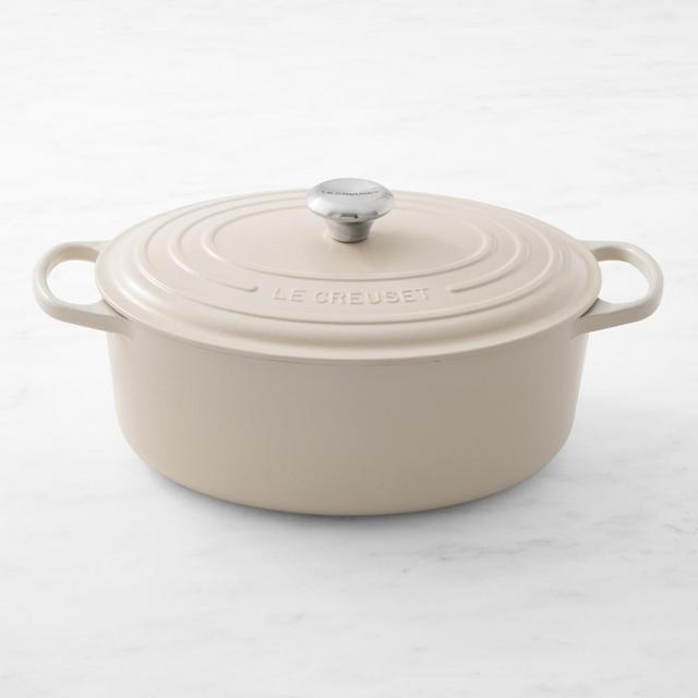 Le Creuset Signature Enameled Cast Iron Oval Dutch Oven, 6 3/4-Qt., Brioche