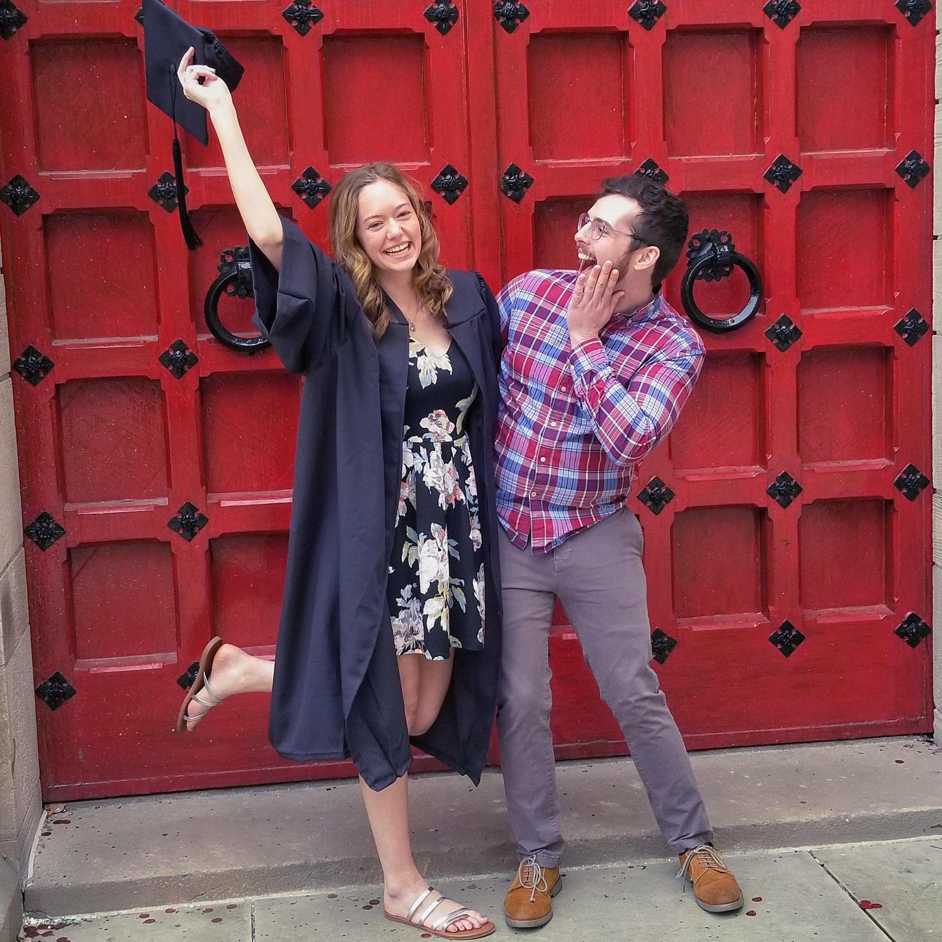 After two semesters of long distance their senior years, Katie and Scott were so excited to graduate in 2019 and move to Boston together!