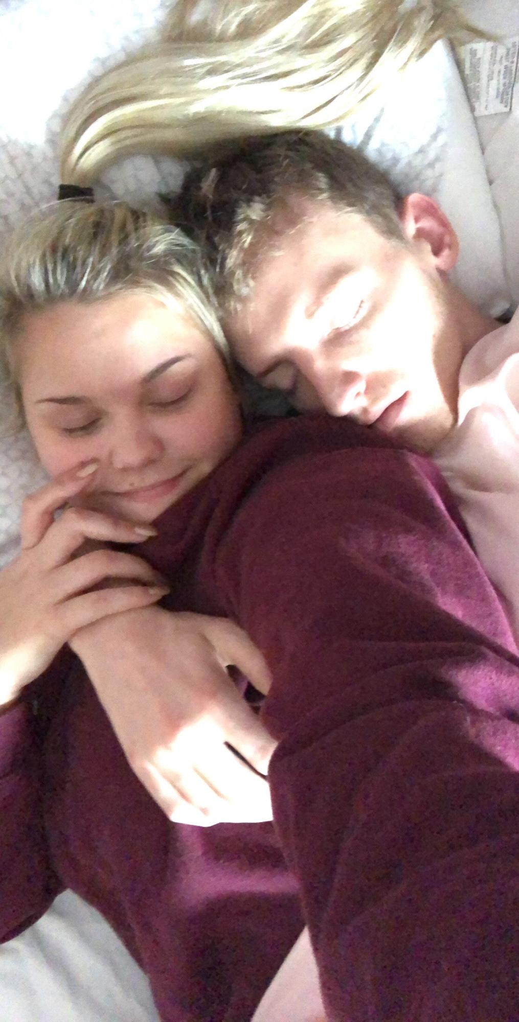 Napping in between classes when Syd was in college