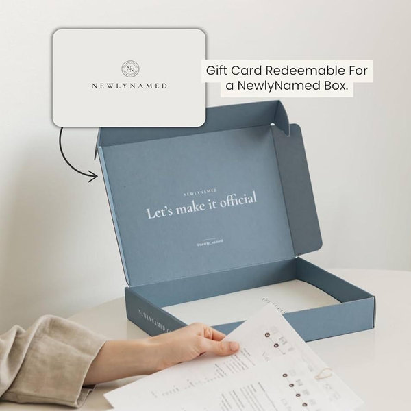 NewlyNamed Box Gift Card - Personalized Name Change After Marriage Kit