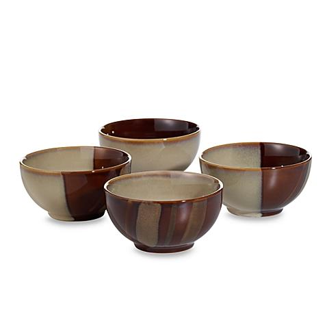 Sango Avanti Brown 18 oz. Ice Cream Bowls (Set of 4)