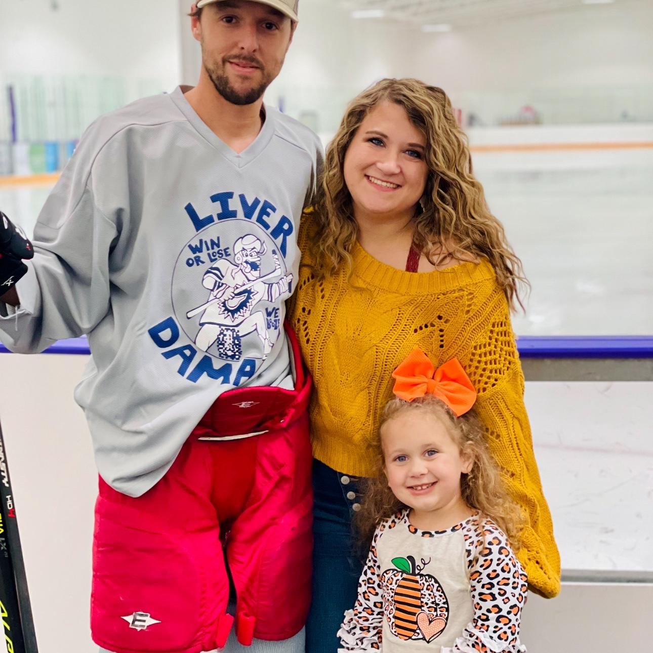 Hayden went to a competitive hockey tournament in St. Louis. Brielle soaked every bit of it up & loved watching Hayden. This is one of Hayden’s favorite pictures.