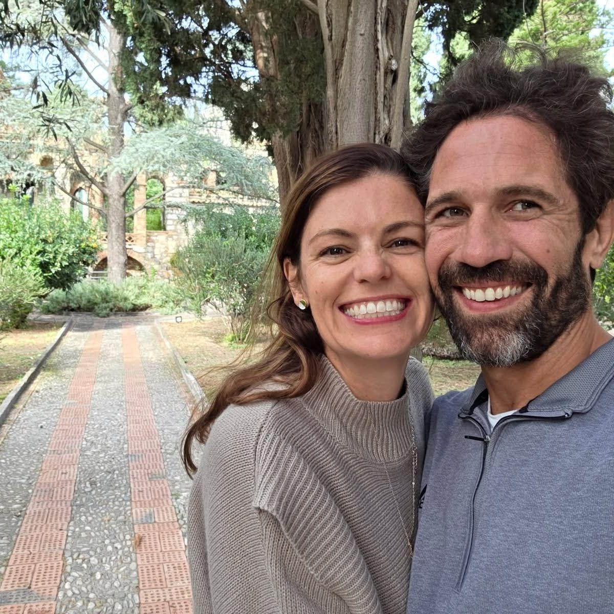 Gardens in Taormina, Italy right after Philip proposed