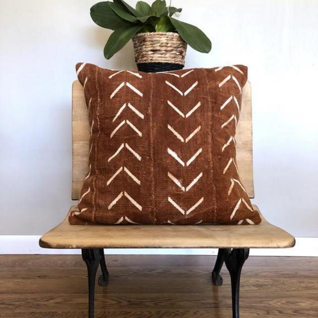 African mudcloth pillow sham