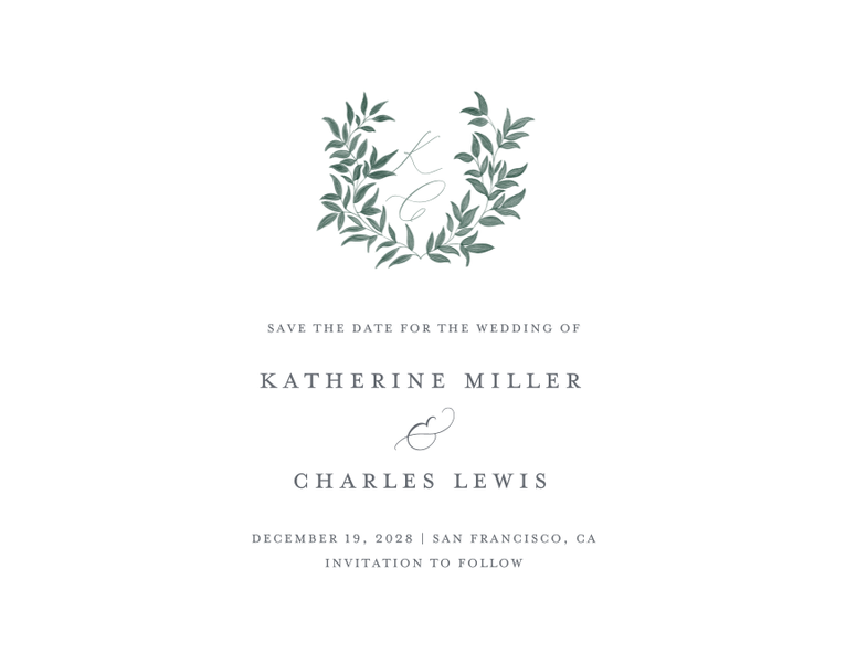 Willow Landscape | White | Zola Save The Dates