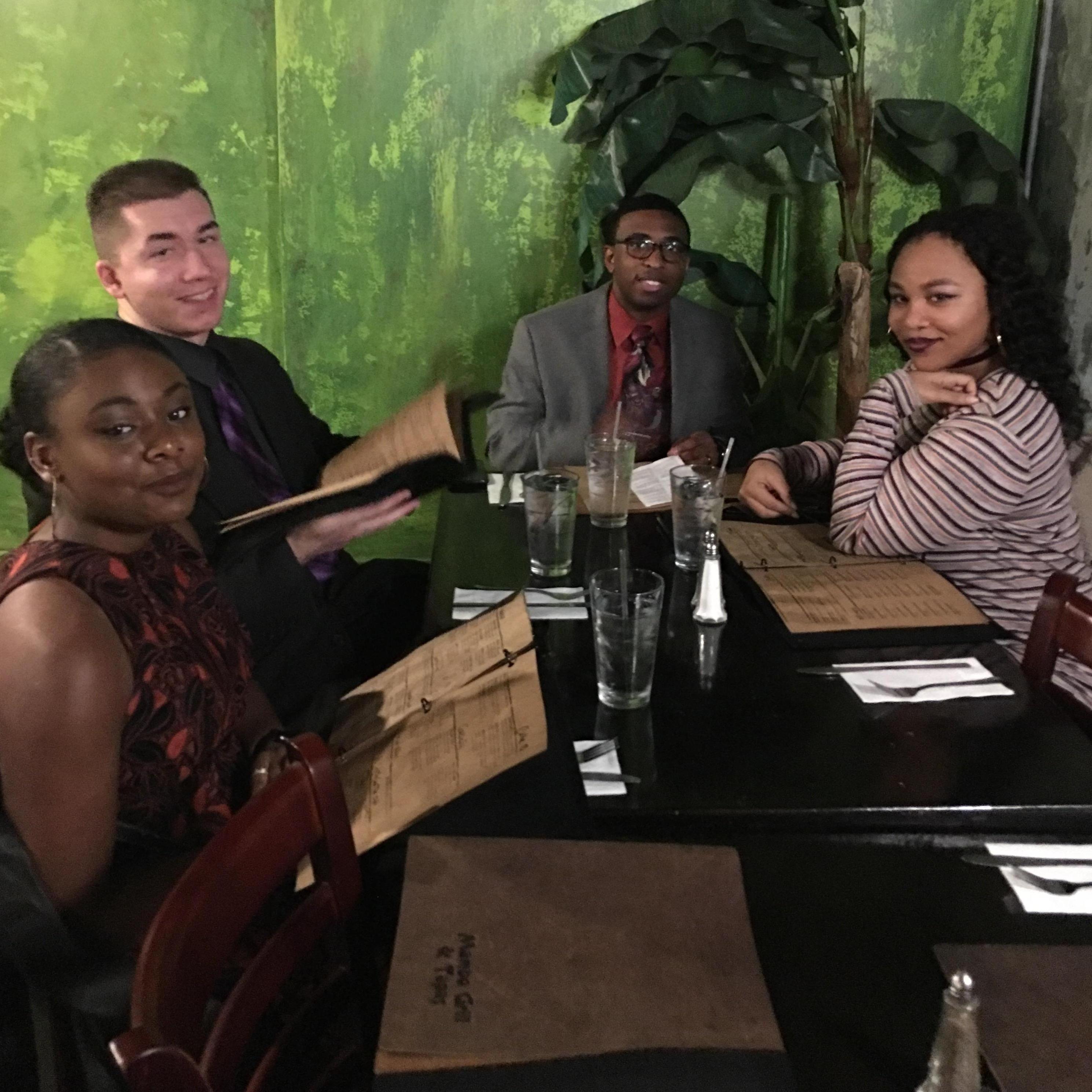 Always enjoy eating out.
