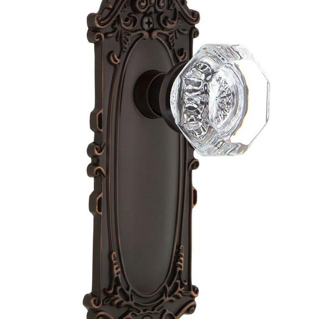 Nostalgic Warehouse Victorian Plate with Waldorf Knob, Passage - 2.375&quot;, Timeless Bronze