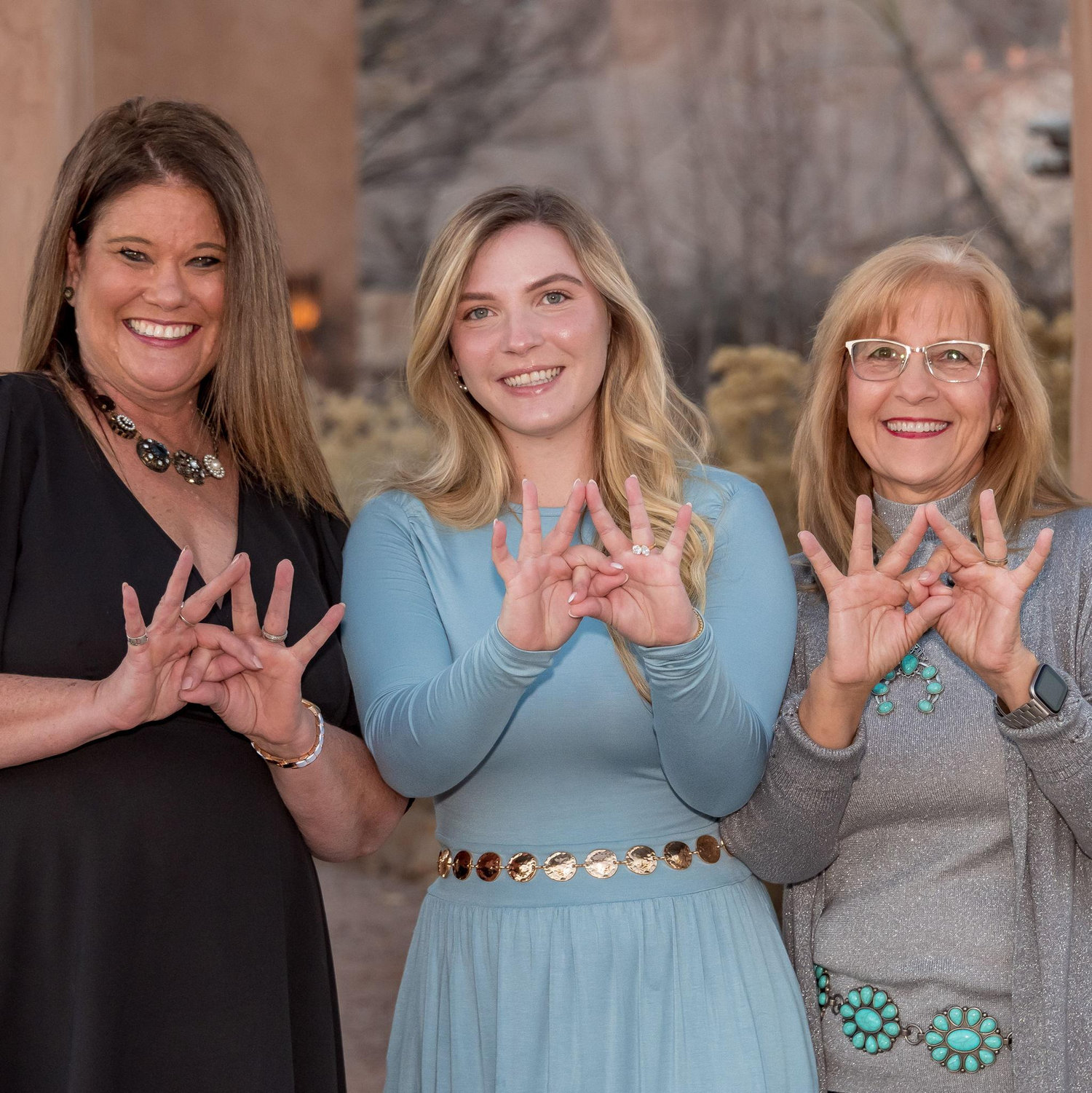 Heather, Katie, and Kim are all ZTA alumni! Ojo Caliente, NM. December 13, 2025.