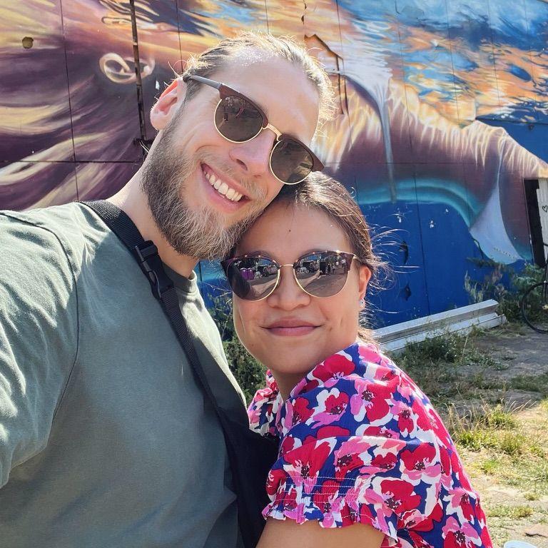 One of our first dates as a couple, to Teufelsberg in Berlin in the middle of Berlin summer