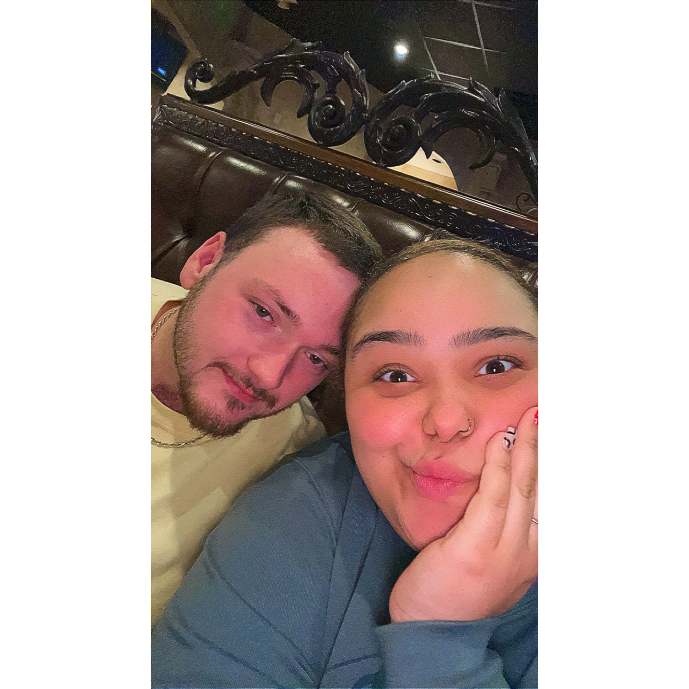 Us eating at one of Jadin's favorite Mexican spots because if you know Jadin then you know she LOVES Mexican.