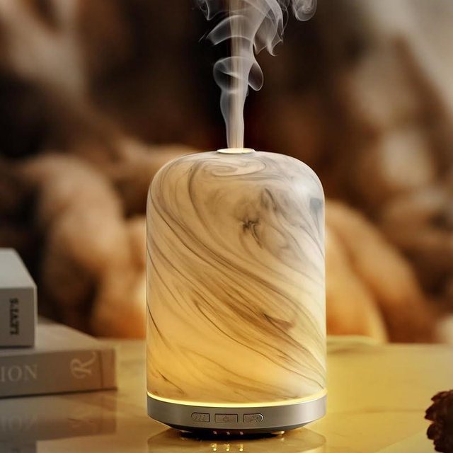 Aromatherapy Diffuser – Ultrasonic Essential Oil Diffuser, Health Night Light, Timer & Auto Shut-Off, BPA-Free, 120ml Diffusers for Home, Office, or Spa