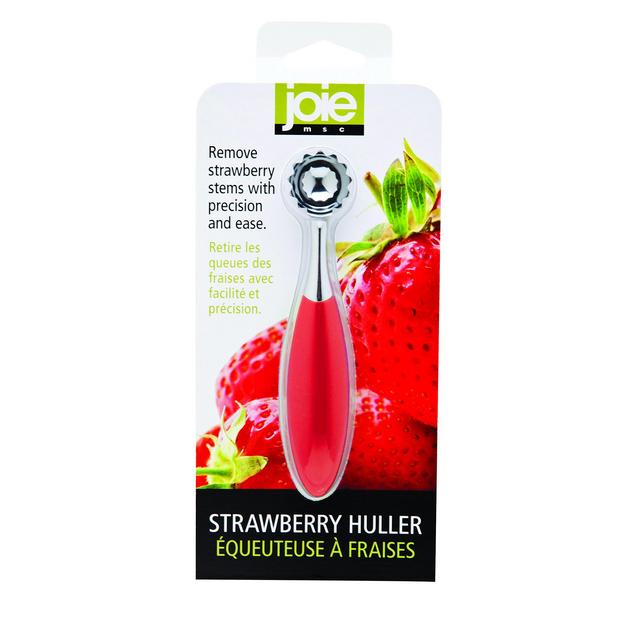 MSC International Joie Stainless Steel Strawberry Huller, 1-Pack, Red