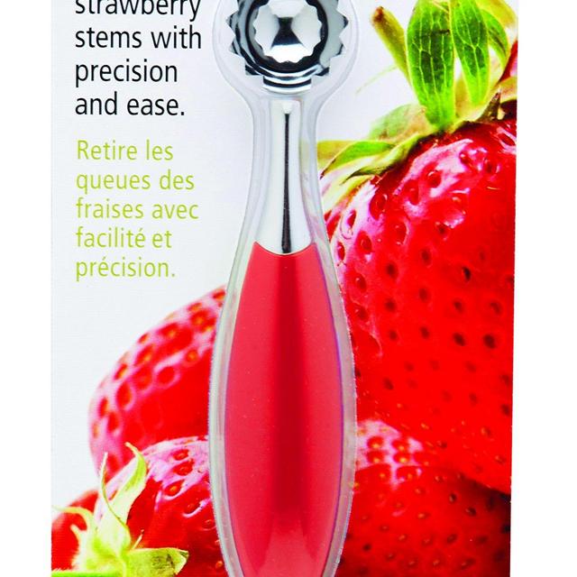 MSC International Joie Stainless Steel Strawberry Huller, 1-Pack, Red