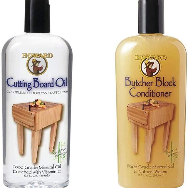 HOWARD Butcher Block Conditioner and Cutting Board Oil, Food Grade Conditioner and Oil, Great for Wooden Bowls and Utensils, Re hydrate your Cutting Blocks, 12 Fl Oz (Pack of 1)