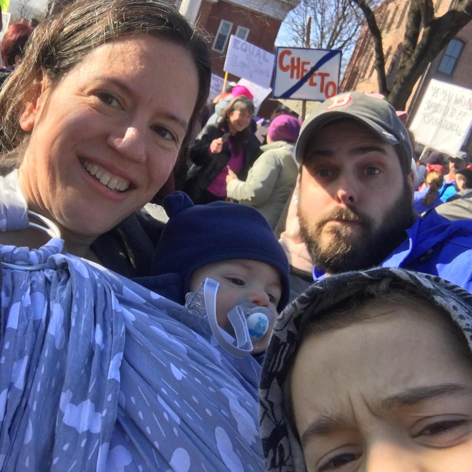 The family that protests together, stays together.