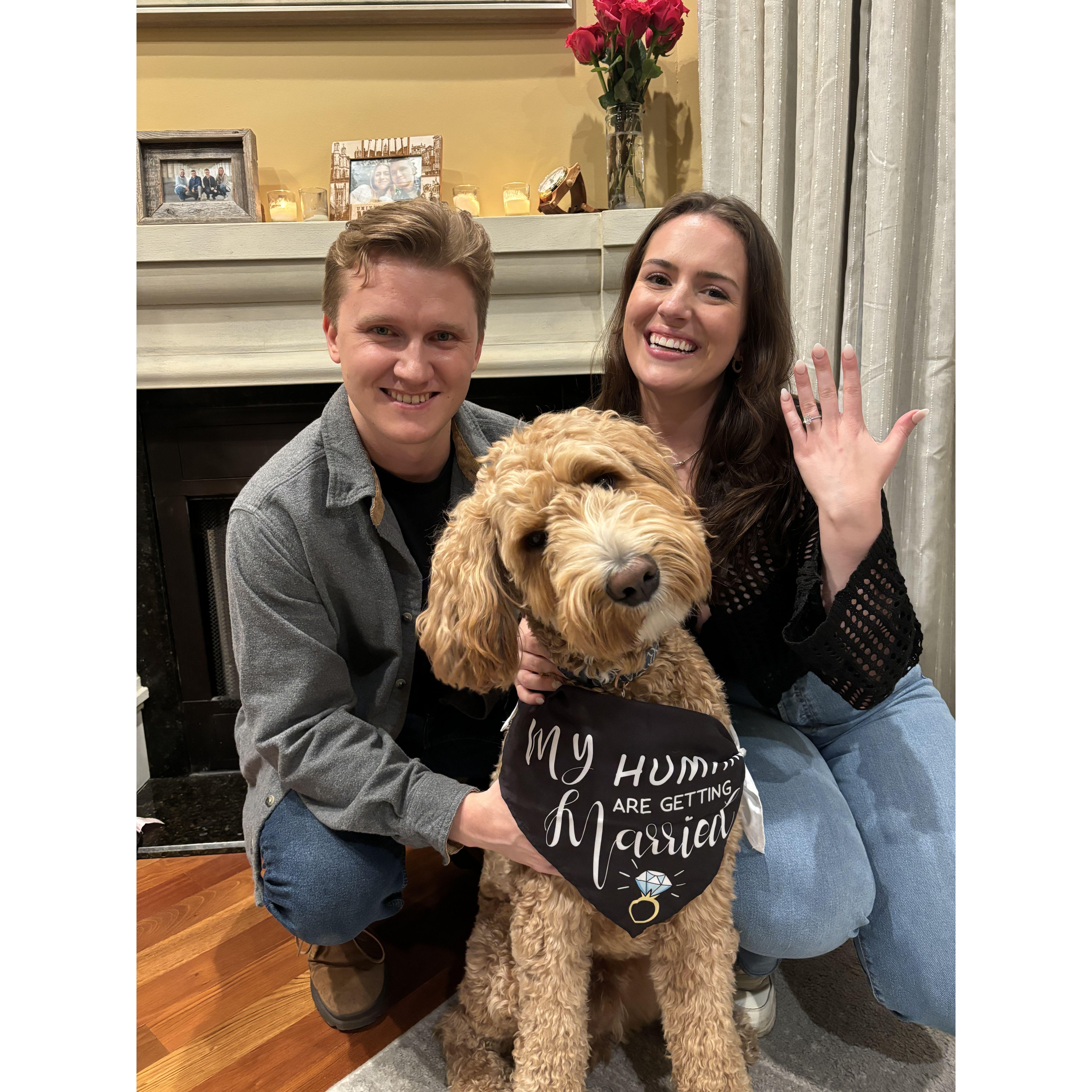 The night we got engaged, Alex organized a surprise celebration that took place at our apartment after his beautiful proposal