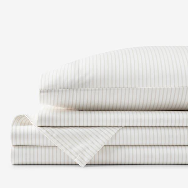 Legends Hotel™ Lila Wrinkle-Free Sateen Sheet Set: QUEEN/LINENSTRIPE