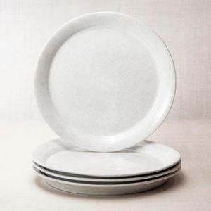 Classic Dinner Plate - White on White Glaze
