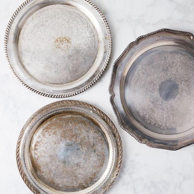 Vintage Silver-Plated Tea Tray