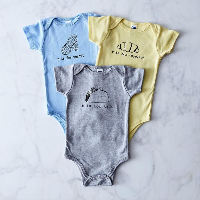 Food Alphabet Baby Onesie (T is for Taco)